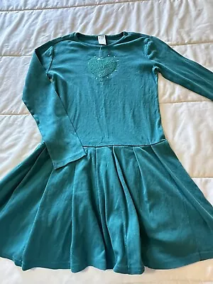 Girls Girl’s Size 10 Large L Gymboree 2015 Sequined Teal Casual Dress Outfit • $0.99