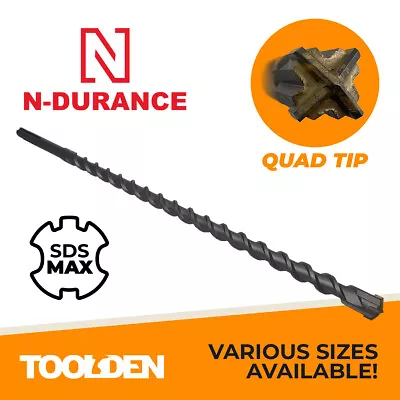 Sds Max Drill Bits Quad Tip For Brick Concrete Stone Masonry Various Sizes • £99.99