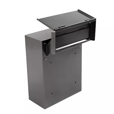 Grey Through The Door Locking Drop Box Safe Heavy Duty Locking Deposit Drop Box • $69.34