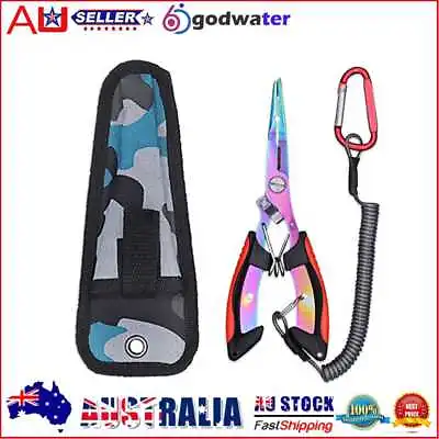 $14.30 • Buy Steel Fishing Plier Tongs Lure Braid Line Cutter Hook Remover Fishing Scissor AU