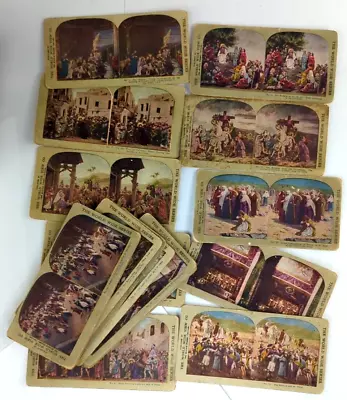 Vintage Lot Of 22: Stereograph Stereo View Stereoscope Cards Religious Christian • $32.99