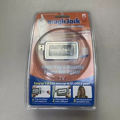 MagicJack A921 USB Phone Jack Local + Long Distance Sealed Brand New • $18.99