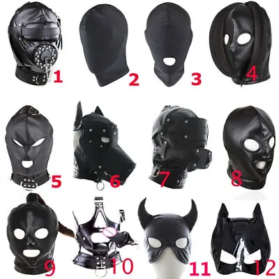 £8.83 • Buy Bondage Head Mask Sensory Deprivation Hood Headgear Harness Different Types