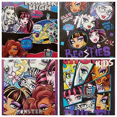 4 Monster High 2 Pocket Portfolio Folders Never Used 2014 • $19.99