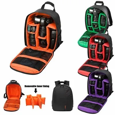 LARGE Super PRO DSLR SLR Camera Rucksack Case Bag Backpack For Canon EOS Digital • $15.99