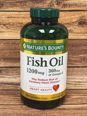 $21.79 • Buy Nature’s Bounty Fish Oil 1200mg 320 Rapid Release Softgels NEW SEALED