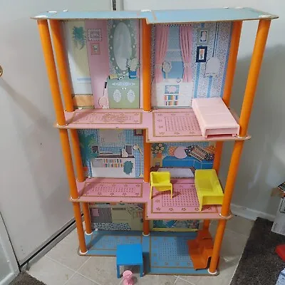 Vintage 1973 Mattel BARBIE 3-story TOWNHOUSE #7825 Furniture + Extras • $99