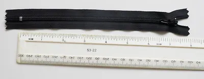 YKK BEST QUALITY BLACK NYLON 7.5 INCH (19CM) CLOSED END ZIP. Zipper Size 3 • £2.99