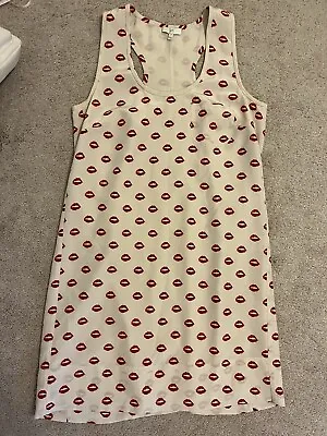 Joie Silk Kiss Lips Mini Racerback Dress S  • $15