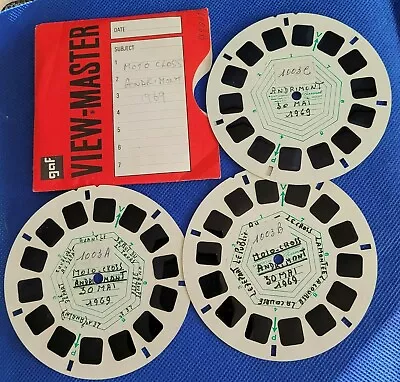 Personal Reel Mounts View-master 3 Reels Motocross 1969 Andrimont Moto Cross • $24.99