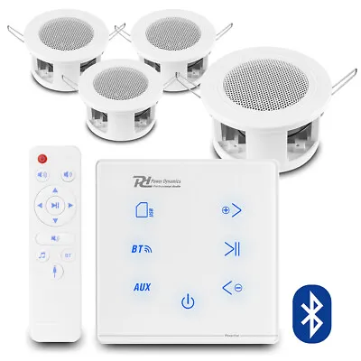 Home Bluetooth Ceiling Speaker System With A50W Wall Amplifier And 4x 3  CSBA3L • £145