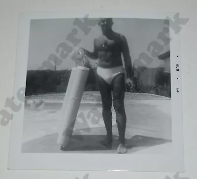 Vintage 3.5  Photograph - 1964 Handsome Man Shirtless Underwear Gay Interest  Aa • $3.99