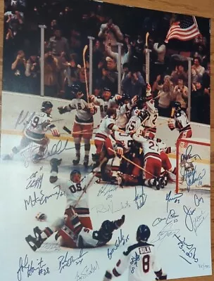 Herb Brooks Miracle On Ice Signed 16x20 • $4000