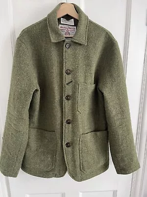 Universal Works Olive Harris Tweed Bakers Chore Jacket Size XL • £160