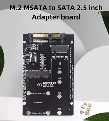 M.2 NGFF Msata SSD To SATA 3.0 2.5” Adapter • £2.99