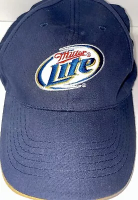 Miller Lite Adult Hat Cap Blue  One Size Strap Back Adjustable Beer Brewery • $8.79