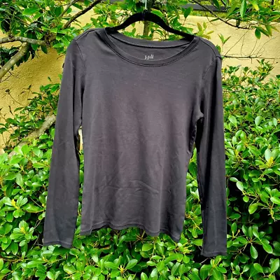 J. Jill Black 100% Pima Cotton Long Sleeve Tee. Size Small. EUC! • $18