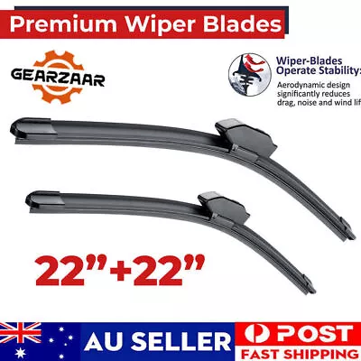 For Ford Falcon BA BF Territory SX SY 22 + 22  Front Windscreen Wiper Blades Set • $15.38
