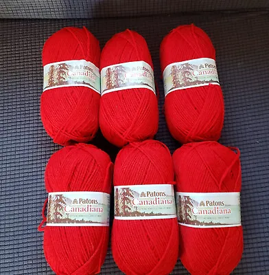 Patons Canadiana Yarn Color Red • $5