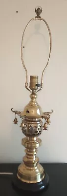 Vintage Brass Pagoda Temple Lamp Mid Century Asian • $106.25