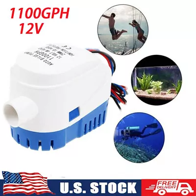 Automatic Boat Marine Bilge Pump 12V 1100GPH Submersible Electric Water Pump US • $20.49