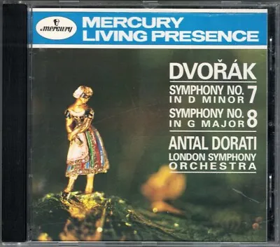 Antal DORATI: DVORAK Symphony No.7 & 8 MERCURY LIVING PRESENCE USA CD Sinfonien • £34.61