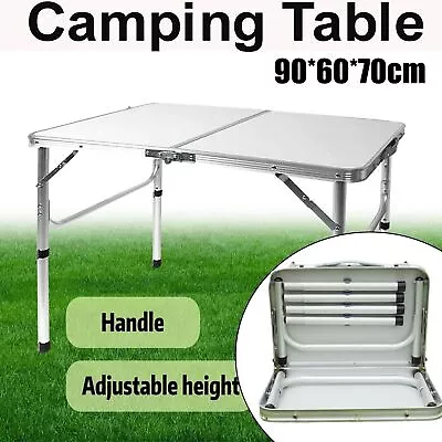90cm Camping Table Folding Aluminum Portable Picnic Outdoor Foldable BBQ Desk • $35.99