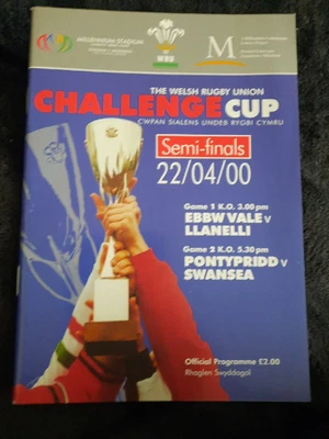 £3.99 • Buy Welsh Rugby Challenge Cup 2000 Ebbw Vale V Llanelli