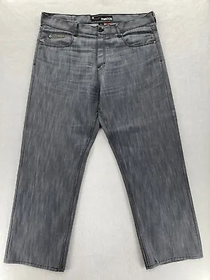 Vintage Mecca Jeans Mens 42x32 Baggy Classic Fit Straight Gray Denim Y2K Hip Hop • $29.99