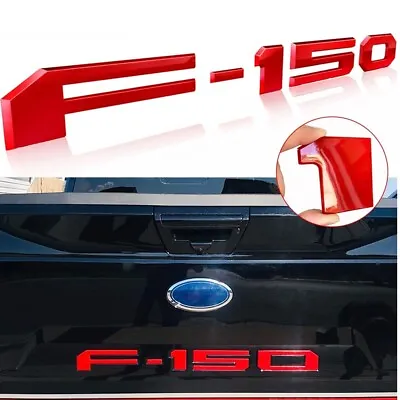 Matte Red Raised Tailgate Insert Emblem Letters For 2018 - 2020 F150 Model Decal • $15.99