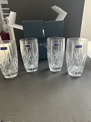 $95 • Buy Marquis By Waterford Brookside Crystal Highball Wine Water Glasses 4PCS. **NEW**