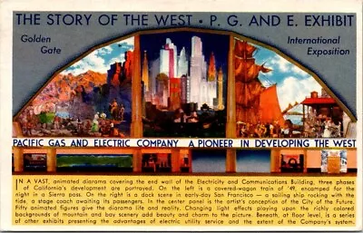 San Francisco CA 1939 Golden Gate Exposition Pacific Gas Electric Story West CQ6 • $9.59