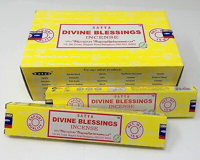 Satya Nag Champa DIVINE BLESSINGS Incense Sticks: Choose 15 30 45 90 Or 180 Gm • $4.90