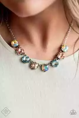 Paparazzi DREAMY DECORUM Multi IRIDESCENT Necklace • $4.75