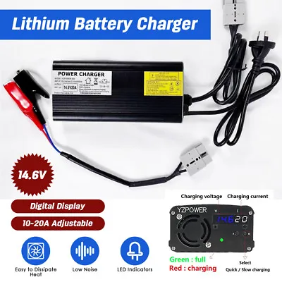 Lithium AC/DC 14.6V 10-20AMP Charger For Lithium Iron Phosphate(LiFePO4) Battery • $48.25