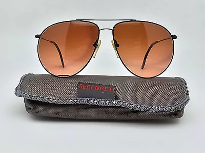 Serengeti Drivers Black Frame Corning Optics Brown Gradient Aviator Sunglasses • $145.99