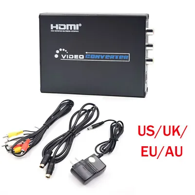 HDMI To Composite/S-Video Converter CVBS Video Adapter Replacement • £28.78