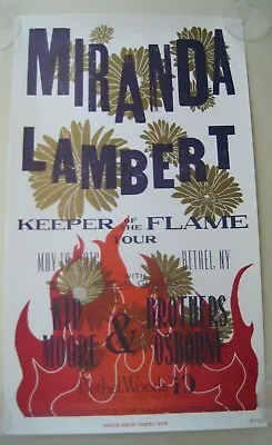 Miranda Lambert Live Concert Poster 2016 Hatch Show Print Limited Numbered • $47.50