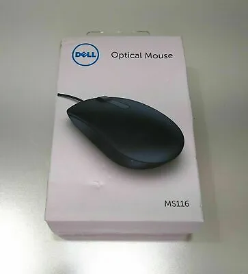 £6.99 • Buy Wired USB Dell Optical Mouse For Pc Laptop Computer Scroll Wheel Black Mice