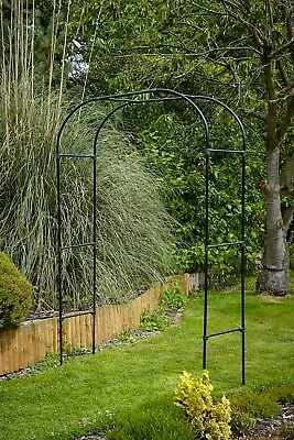 Black Garden Arch Archway Entrance Arbour Climbing Rose Plant Trellis Extra Wide • £39.98