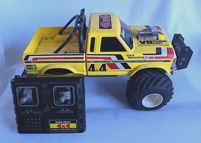 VTG 1990s R/C RADIO SHACK 4X4 YELLOW OFF ROADER 4057 TRUCK TESTED WORKING • $88.96
