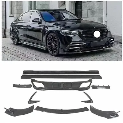 Carbon Fiber Car Bodykit  Side Skirts Spoiler For Mercedes Benz W223 S500 S580 • $2754.05