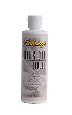 Fiebing's Mink Oil Liquid 8 Oz. - Soften Preserves And Waterproofs Leather • $11.71