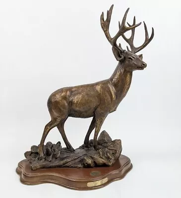 NWTF Bronze Stag Mule Deer Statue Art Sculpture Terrell O'Brien Western LARGE • $699.95