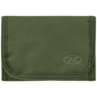 Highlander Shield RFID Wallet Pouch Mens Cardholder Coin Trifold Travel Olive • £9.99