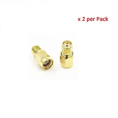 £2.99 • Buy 2 X RP SMA Male To SMA Female Adapter Connectors  - UK Seller
