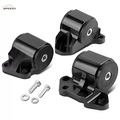 Fit For 2 Bolt Engine Mount Kit Eg EH/DC D15/D16 B16/B18 Swap Motor Black • $50.39