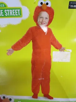 Elmo Costume Boys Small 2T Sesame Street Suit Hat Halloween Red Plush New • $24.99