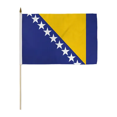 1 Dozen Bosnia & Herzegovina Stick Flag 12x18in Handheld Flag Bosnian Flag • $26.95