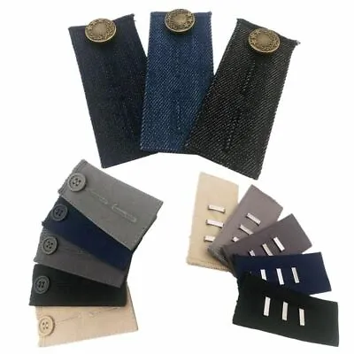 2PCS Jeans Maternity Skirts Trousers Button Hooks Pant Extender Belt Waist Band • £3.06